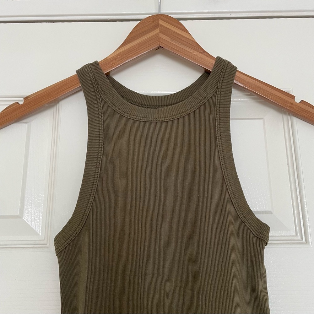 Outerknown Olive Ribbed Tank - Picture 3 of 5